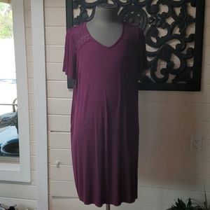 Lane Bryant maroon dress